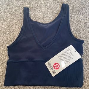 Lululemon Power Pivot Tank *Rib sz 6 true navy